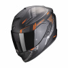 Moto přilba SCORPION EXO-1400 EVO AIR SHELL matná černo/oranžová - Velikost M