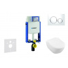 Geberit Kombifix - Modul na závesné WC s tlačidlom Sigma20, biela/lesklý chróm + Villeroy Boch - WC a doska, DirectFlush, SoftClose, CeramicPlus 110.302.00.5 NI4