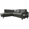 XXXL ROHOVÁ SEDACIA SÚPRAVA, textil, tmavosivá - Online Only obývacie izby - 001454003213