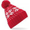 BEECHFIELD B 456 FAIR ISLE SNOWSTAR / Čiapka - classic red/white Univerzálna