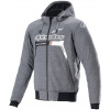 bunda CHROME IGNITION HOODIE, ALPINESTARS (šedá/bílá/černá/červená, vel. L)