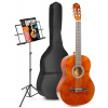 Max SoloArt Klasická akustická gitara so stojanom na noty - Farba hnedá
