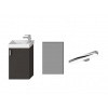 Jika Petit Set skrinky s umývadielkom, zrkadla a osvetlenia, sivá H45J5141753011