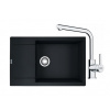 FRANKE SETG261MČ fragr drez 780x500 mm MRG 611-78 BB Čierna mat+batéria FS 3230.031 Chróm FRA 114.0700.726