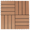 zahrada-XL Podlahová dlažba z WPC 11 ks 30x30 cm 1m2 farba teakového dreva 45024