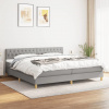 zahrada-XL Posteľný rám boxsping s matracom bledosivý 200x200 cm látka 3140881