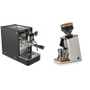 Stone Espresso Lite Black + Eureka Mignon Single Dose, White & Oak