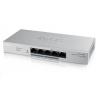 Zyxel GS1200-5HPv2 5-port Desktop Gigabit Web Smart PoE switch, 4x PoE+ GbE, PoE 60W, fanless GS1200-5HPV3-EU0101F