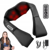 Masážny Prístroj shiatsu čierny na krk a chrbát s funkciou vyhrievania 24 W