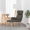 Relaxačné kreslo s podnožkou tmavosivé zamat-ForU-3097821
