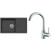 Set Sinks G193N6 (dřez Infinity 860 NANO Nanoblack N6 + baterie Mix 35 Chrom - lesklý)