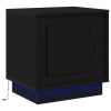 zahrada-XL Nočný stolík s LED svetlami Čierna dub 44x34,5x45 cm 869564