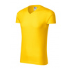 Malfini A.S. Tričko pánske Slim Fit V-neck146 Farba: žltá, Veľkosť: XXL
