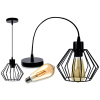 Drôtová LOFT LAMP + žiarovka + montážne prvky (Drôtová LOFT LAMP + žiarovka + montážne prvky)