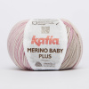 Katia MERINO BABY PLUS Farba: 512/210 ... Biela-ružová-zelená