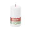 Bolsius Rustic Shine Valec 68x130mm Cloudy White, biela sviečka