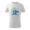 Ocko superman - dievča a dievča - Tričko detské bavlnené - 134 cm/8 rokov ( Biela )