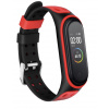 Xiaomi Jemný silikón - Mi Band 7 náhradný náramok s kovovým zapínáním Farba: Čierno červená MBSCZ-JS5CC