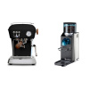 Ascaso Dream PID, Dark Black + Rancilio Rocky Doserless