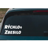 Lepy.sk Samolepka na auto Rýchlo a zbesilo Velikost (šírka x výška): 35x16cm, Farebná varianta: Tyrkysová modrá