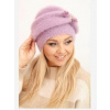 Kesi Dámska zimná čiapka nadýchaná s ozdobou a kožušinou fialová