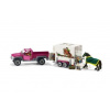 SCHLEICH 442346 Pick-up s koňským prívesom