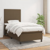 Box spring postel s matrací tmavě hnědá 80x200 cm textil Hnědá 3141572