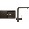Set Schock S9-1 (dřez Mono D-100L Bronze + baterie Epos Bronze)