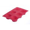 WESTMARK Forma silikónová na muffiny 6 ks, hlboká 4 cm CLASSIC, červená