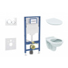 GEBERIT - Duofix Set předstěnové instalace, klozetu Alpha a sedátka softclose, tlačítko Sigma20, bílá/chrom SANI11CD3103