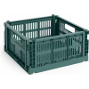 Úložný kôš Hay Colour Crate Square M, tmavozelený