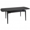 SIGNAL MEBLE Jedálenský stôl rozkladací SENTO, čierny mat/čierny mat keramika