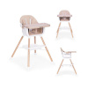 Detská béžová stolička 2v1 na kŕmenie, Multi__HC508 BEIGE