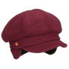 8-dielna bordová dámska bekovka od Mayser - Camila Newsboy Cap - ušné klapky Veľkosť: 55 cm (S)