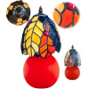 Stolná lampa Tiffany ORANGE vitráž LÍSTKY 23*Ø12 1*E14