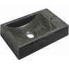 Sapho Blok umývadlo 40x22 cm obdĺžnik klasické umývadlo-pultové umývadlo čierna-antracitová 2401-28