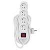EMOS SK s.r.o. Predlžovací kábel 10 m / 4 zásuvky / s vypínačom / biely / PVC / 1 mm2 - P1410
