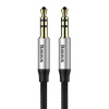 Baseus Yiven Audio kábel mini jack 3,5 mm AUX, 1 m (čierny + strieborný) 15239