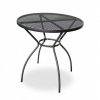 Záhradný celokovový okrúhly stôl ZWMT-06, 72 cm, čierny