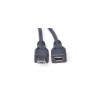 PremiumCord Kabel prodlužovací micro USB 2.0 M-F, černý 2m ku2me2f