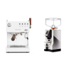 Ascaso Steel DUO PID PLUS, White&Wood + Eureka Mignon Perfetto, CR chrome