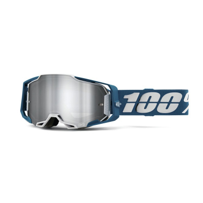 100% Okuliare 100% ARMEGA Goggle Albar - Silver Flash Mirror Lens