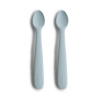 Mushie silikónová lyžička 2 ks - Powder Blue