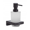 Hansgrohe AddStoris Dávkovač mydla s držiakom, matné sklo/čierna mat 41745670-HG