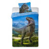 FARO Bavlnená posteľná bielizeň T-Rex, modrá 140x200/70x90