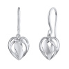 Stříbrné náušnice srdce Layla FW15131EW
