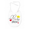 Nepremokavý podbradník, 24 x 27 cm - Baby 2024, Baby Nellys - biely Baby Nellys