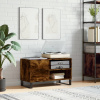 vidaXL Skrinka na platne dymový dub 85x38x48 cm kompozitné drevo - Hnedá - 179384-113520