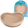 Canpol babies Silicone Suction Plate Heart Beige silikonový talíř s přísavkou 300 ml