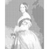 ZUTY Bodkovanie - KRÁĽOVNÁ VIKTÓRIA (F. X. WINTERHALTER) Rámovanie: vypnuté plátno na rám, Rozmer: 40x50 cm